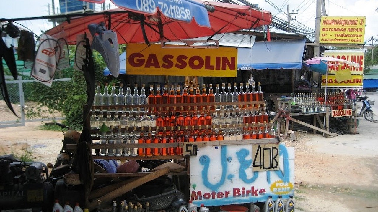 Roadside Bottled Gasoline and Petrol
